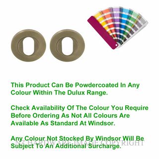 WINDSOR 8420O PC NIDO OVAL CYLINDER ESCUTCHEONS POWDERCOAT
