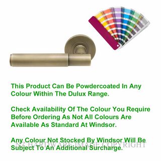 WINDSOR 8421 - 8472 PC VERGE PLAIN LEVER ON ROSE POWDERCOAT