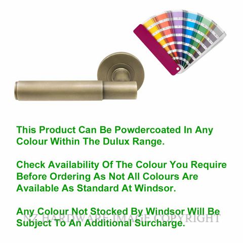 WINDSOR 8421 - 8472 PC VERGE PLAIN LEVER ON ROSE POWDERCOAT