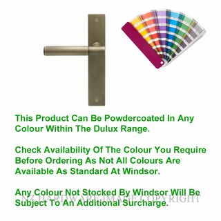 WINDSOR 8423 PC NIDO VERGE PLAIN LEVER ON PLAIN PLATE SET POWDERCOAT