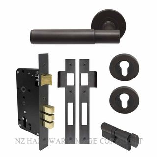 WINDSOR 8424 DRB NIDO VERGE PLAIN ROUND ROSE ENTRANCE SET DARK ROMAN BRASS