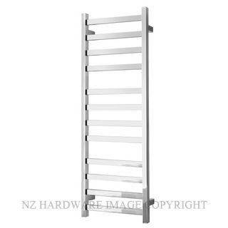 ALEXANDER ELAN 8A12 12 BAR 120S HEATED TOWEL LADDER POLISHED STAINLESS