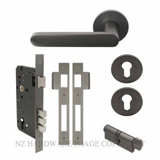 WINDSOR 8444 GN NIDO MODELLA ROUND ROSE ENTRANCE SET GRAPHITE NICKEL