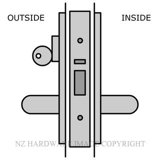 LEGGE STOREROOM LOCK 30MM LOCK & HANDLE KITSET SATIN CHROME