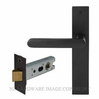 WINDSOR 8447 BLK NIDO MODELLA LONG PLATE PASSAGE SET MATT BLACK