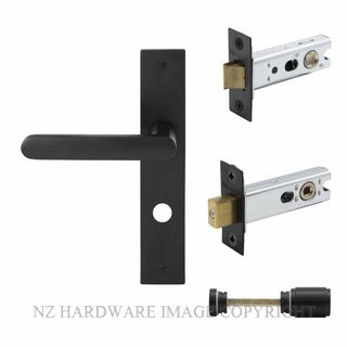 WINDSOR 8448 BLK NIDO MODELLA LONG PLATE PRIVACY SET MATT BLACK