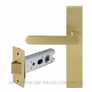 WINDSOR 8447 MSB NIDO MODELLA LONG PLATE PASSAGE SET MATT SATIN BRASS