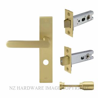 WINDSOR 8448 MSB NIDO MODELLA LONG PLATE PRIVACY SET MATT SATIN BRASS