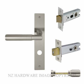WINDSOR 8450-BN LUMINA PLAIN LONG PLATE PRIVACY SET BRUSHED NICKEL