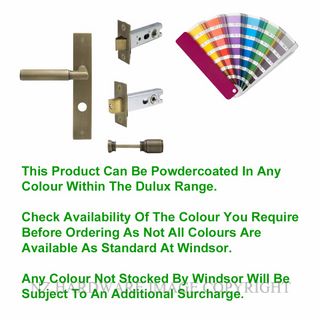WINDSOR 8450-PC LUMINA PLAIN LONG PLATE PRIVACY SET POWDERCOAT