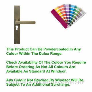 WINDSOR 8225 E48 PC FEDERAL SQUARE LONGPLATE E48 KEYHOLE POWDERCOAT