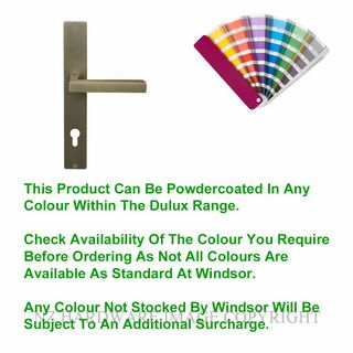 WINDSOR 8225 E85 PC FEDERAL SQUARE LONGPLATE E85 KEYHOLE POWDERCOAT