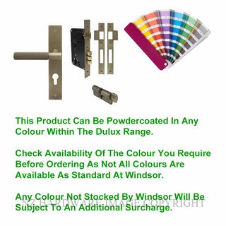 WINDSOR 8436 PC NIDO VERGE DIAMOND KNURL LONG PLATE ENTRANCE SET POWDERCOAT
