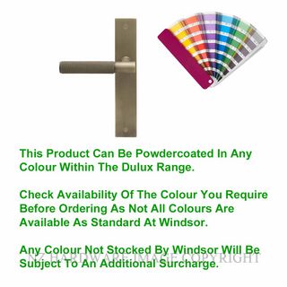 WINDSOR 8437 PC NIDO VERGE DIAMOND KNURL LONG PLATE PASSAGE SET POWDERCOAT