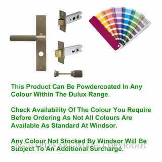 WINDSOR 8438 PC NIDO VERGE DIAMOND KNURL LONG PLATE PRIVACY SET POWDERCOAT