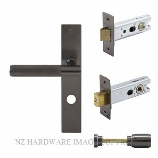 WINDSOR 8438 GN NIDO VERGE DIAMOND KNURL LONG PLATE PRIVACY SET GRAPHITE NICKEL