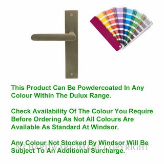WINDSOR 8443 PC NIDO MODELLA LEVER ON PLAIN PLATE SET POWDERCOAT