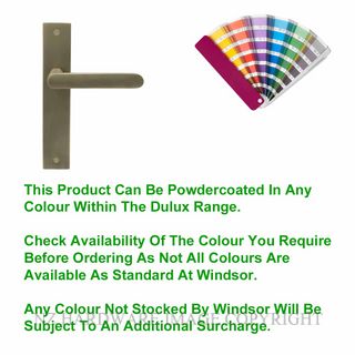 WINDSOR 8443LD PC NIDO MODELLA LH DUMMY LEVER ON PLATE POWDERCOAT