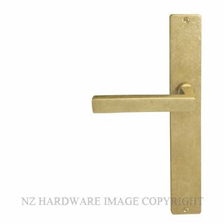 WINDSOR 8225RD RLB FEDERAL SQUARE LONGPLATE RH DUMMY HANDLE RUMBLED BRASS