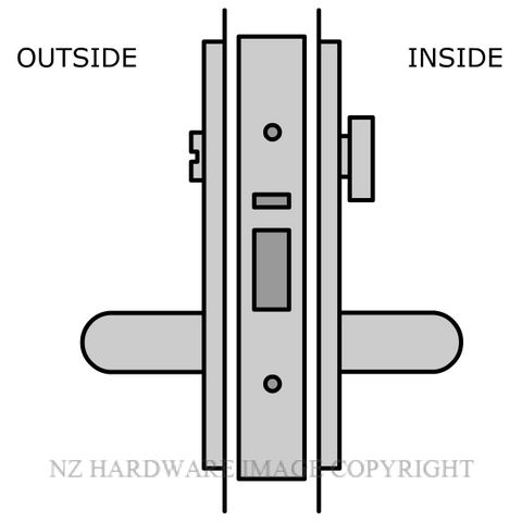 LEGGE TIMBER DOOR EXIT PRIVACY LATCH 60MM LOCK & HANDLE KITSET