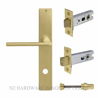 WINDSOR 8298 MSB CHALET LONGPLATE PRIVACY SET MATT SATIN BRASS
