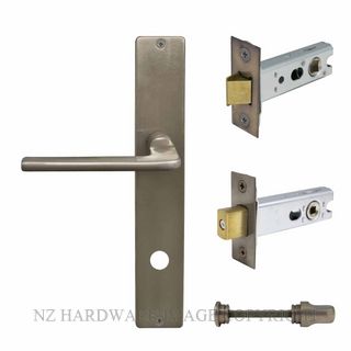 WINDSOR 8298 NB CHALET LONGPLATE PRIVACY SET NATURAL BRONZE