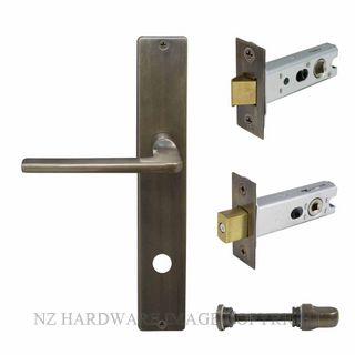 WINDSOR 8298 OR CHALET LONGPLATE PRIVACY SET OIL RUBBED BRONZE