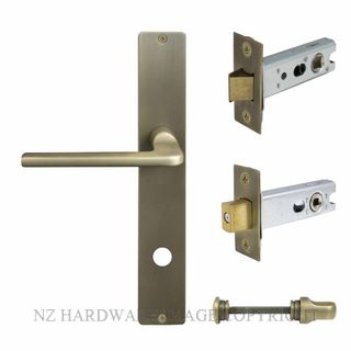 WINDSOR 8298 RB CHALET LONGPLATE PRIVACY SET ROMAN BRASS