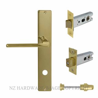 WINDSOR 8298 UB CHALET LONGPLATE PRIVACY SET UNLACQUERED BRASS