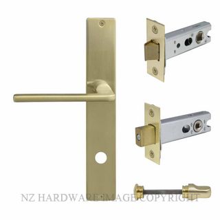 WINDSOR 8298 USB CHALET LONGPLATE PRIVACY SET UNLACQUERED SATIN BRASS