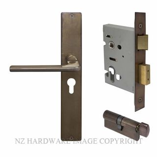 WINDSOR 8299 AB CHALET LONGPLATE E48 ENTRANCE SET ANTIQUE BRONZE