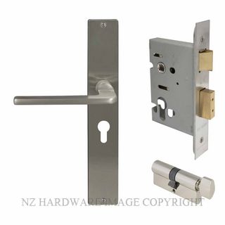 WINDSOR 8299 BN CHALET LONGPLATE E48 ENTRANCE SET BRUSHED NICKEL