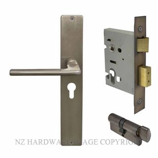 WINDSOR 8299 NB CHALET LONGPLATE E48 ENTRANCE SET NATURAL BRONZE