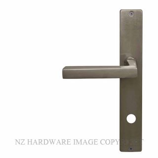 WINDSOR 8225 P57 NB FEDERAL SQUARE LONGPLATE PRIVACY HANDLES NATURAL BRONZE