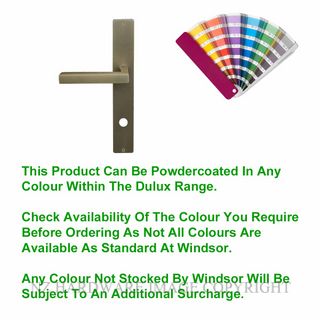 WINDSOR 8225 P57 PC FEDERAL SQUARE LONGPLATE PRIVACY HANDLES POWDERCOAT