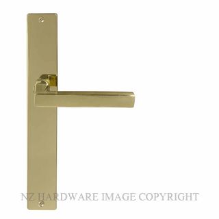 WINDSOR 8225LD PB FEDERAL SQUARE LONGPLATE LH DUMMY HANDLE POLISHED BRASS-LACQUERED