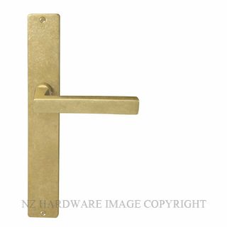 WINDSOR 8225LD RLB FEDERAL SQUARE LONGPLATE LH DUMMY HANDLE RUMBLED BRASS