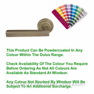 WINDSOR 8222 PC FEDERAL 52MM ROSE HANDLE PASSAGE SET POWDERCOAT