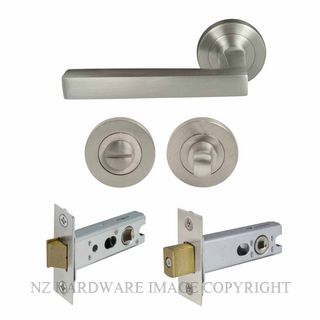 WINDSOR 8227 BN FEDERAL 52MM ROSE HANDLE PRIVACY SET BRUSHED NICKEL