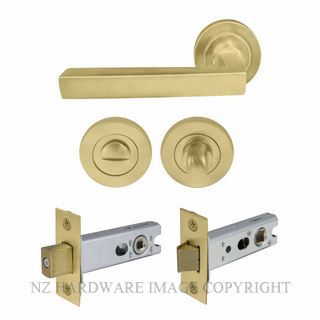 WINDSOR 8227 MSB FEDERAL 52MM ROSE HANDLE PRIVACY SET MATT SATIN BRASS