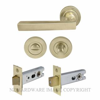 WINDSOR 8227 USB FEDERAL 52MM ROSE HANDLE PRIVACY SET UNLACQUERED SATIN BRASS