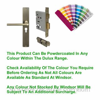 WINDSOR 8299 PC CHALET LONGPLATE E48 ENTRANCE SET POWDERCOAT