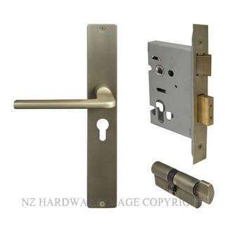 WINDSOR 8299 RB CHALET LONGPLATE E48 ENTRANCE SET ROMAN BRASS