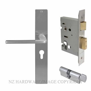 WINDSOR 8299 SC CHALET LONGPLATE E48 ENTRANCE SET SATIN CHROME