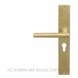 WINDSOR 8205 E48 MSB CHARLESTON SQUARE LONGPLATE E48 KEYHOLE MATT SATIN BRASS