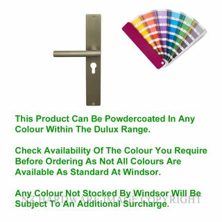 WINDSOR 8205 E48 PC CHARLESTON SQUARE LONGPLATE E48 KEYHOLE POWDERCOAT