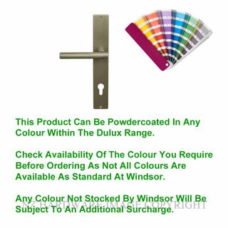 WINDSOR 8205 E85 PC CHARLESTON SQUARE LONGPLATE E85 KEYHOLE POWDERCOAT