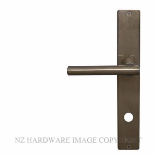 WINDSOR 8205 P85 AB CHARLESTON SQUARE LONGPLATE PRIVACY HANDLES ANTIQUE BRONZE