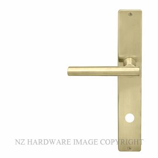 WINDSOR 8205 P85 USB CHARLESTON SQUARE LONGPLATE PRIVACY HANDLES UNLACQUERED SATIN BRASS