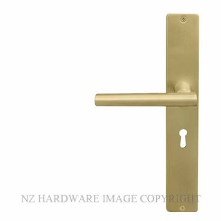 WINDSOR 8205L MSB CHARLESTON SQUARE LONGPLATE STD KEYHOLE MATT SATIN BRASS